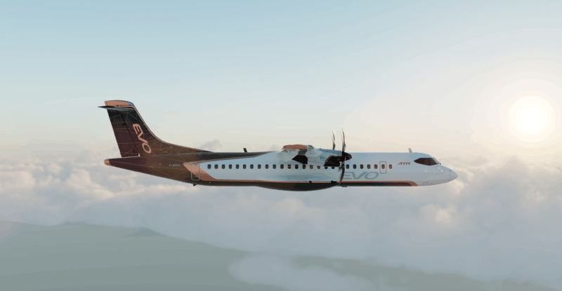 Rendering of ATR EVO in flight