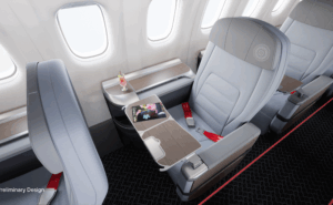 Air Tahiti premium seat from the ATR Highline all-business class config