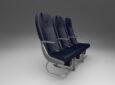 Seat triple of Acro Series 9 for FlySafair, as seen from the front