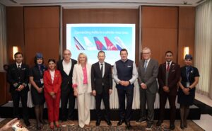 Executives from IndiGo, Delta Air Lines, Air France-KLM and Virgin Atlantic celebrate partnership to link fast-growing Indian economy with North America and Europe