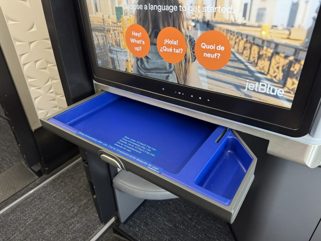 Drawer under the IFE screen
