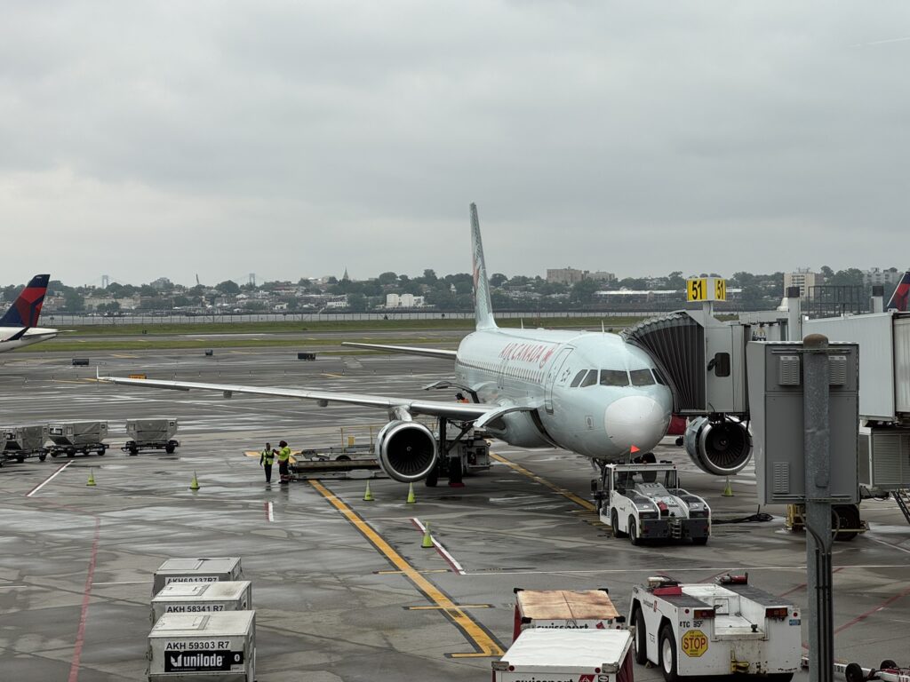 Air Canada A320 at the gate.