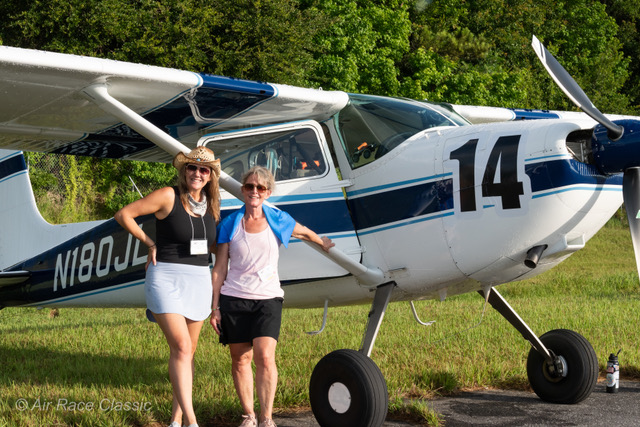 Team 14- the Sky Waggin Chicks - at the start of the 2025 Air Race Classic.