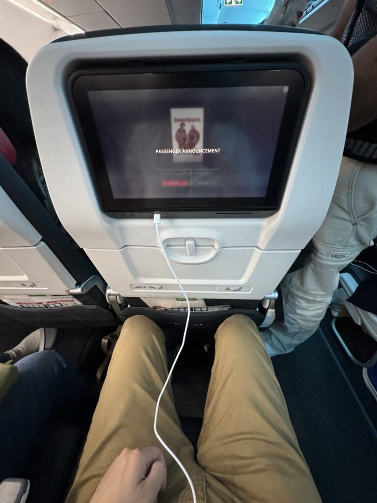 New Panasonic IFE screen on the Air Canada A321