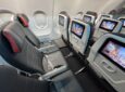 Overhead view of the new Air Canada slimline seats aboard an A321