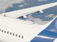 Rendering of Greenerwave antenna tech in Safran-designed terminal atop an aircraft.