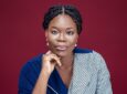 Pictured against a maroon background: Aanuoluwapo Annie Ojewunmi - The Airplane Girl
