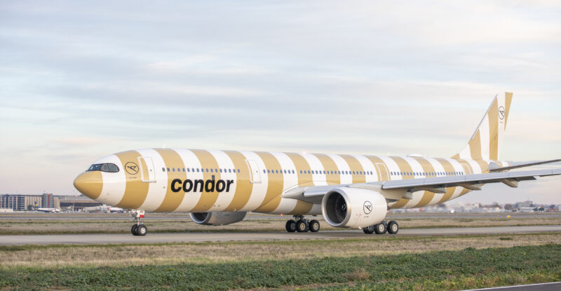 Condor A330neo in white and beige stripes