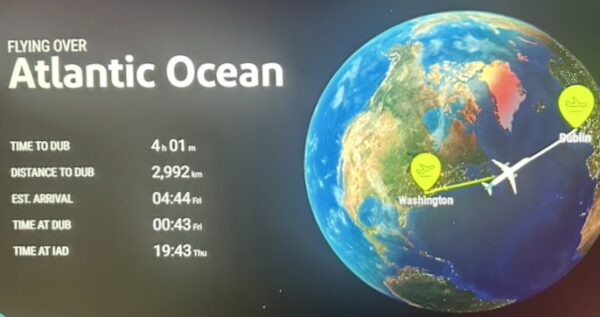 Arc moving map is on the IFE