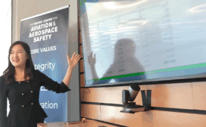 Sang-A Lee presenting Drone Traffic Study from Embry-Riddle Aeronautical University