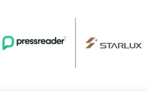 PressReader and STARLUX logos on a white background
