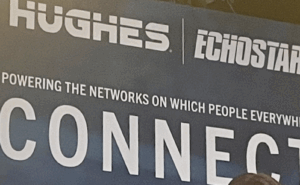 Hughes/Echostar signage at the SATELLITE conference and expo in D.C.