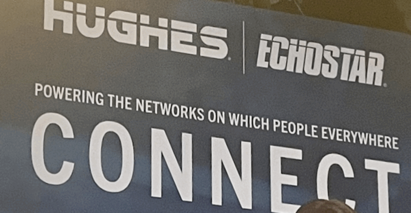 Hughes/Echostar signage at the SATELLITE conference and expo in D.C.