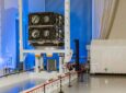 SES O3b mPOWER satellite is prepped in the facility.