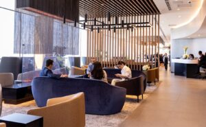American Airlines Admirals Club lounge at Charlotte Douglas International Airport (CLT).