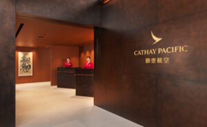 Cathay Pacific lounge entryway