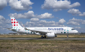 Brussels Airlines A320neo on the runway