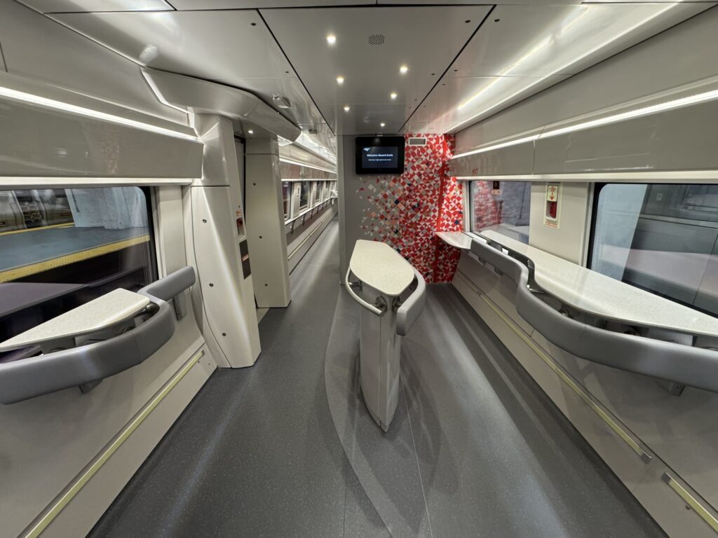 standing room only in the cafe car