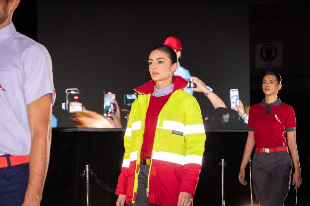 Models on the runway showcasing the new uniforms