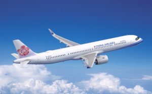 China Airlines A321neo in flight