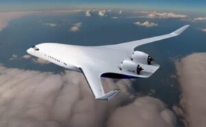 Rendering of JetZero Z4 in-flight