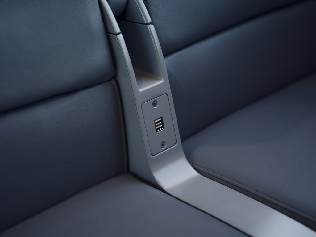 Close up of USB-A power ports