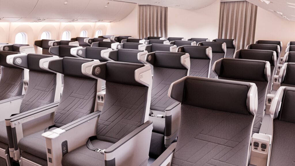 Korean Air Premium Class premium economy cabin