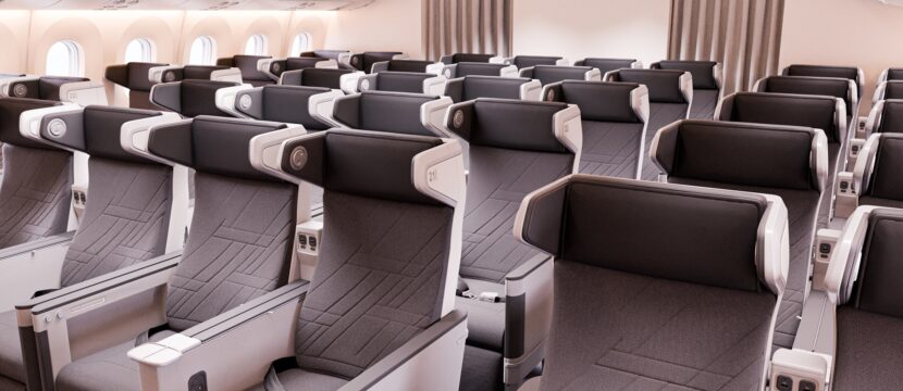 Korean Air's new Premium Economy seat, which is based on the Safran Z535i platform