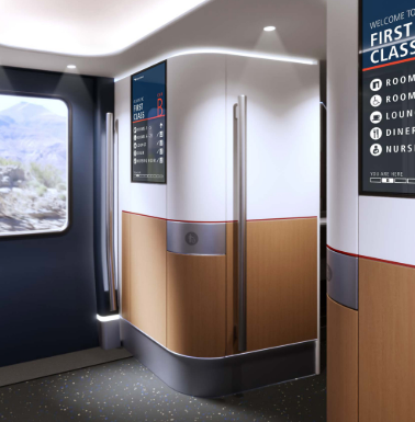 vestibules on the Amtrak rail car.