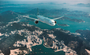 Cathay Pacific Boeing 777-9 aircraft in flight