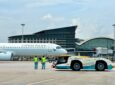 Cathay Pacific aircraft at the HAECO facility in Hong Kong