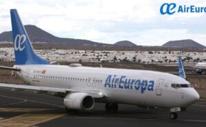 Air Europa 737 aircraft on the runway