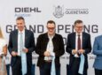 Executives at Diehl Aviation cutting the ribbon at the inauguration of the new site in Querétaro, Mexico