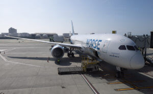 Norse Atlantic Boeing 787-9 at the gate.