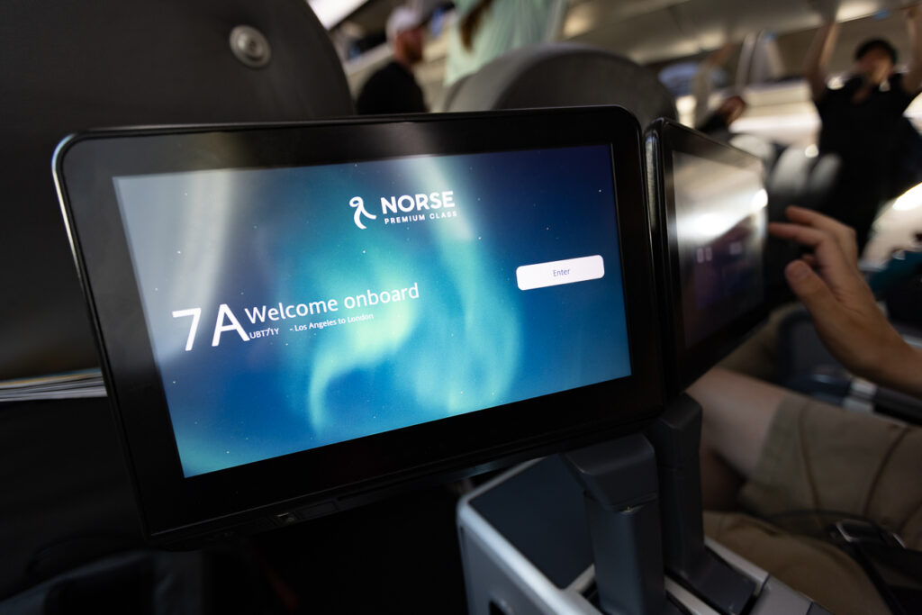 Panasonic IFE screen on Norse Atlantic ejected from the armrest. 