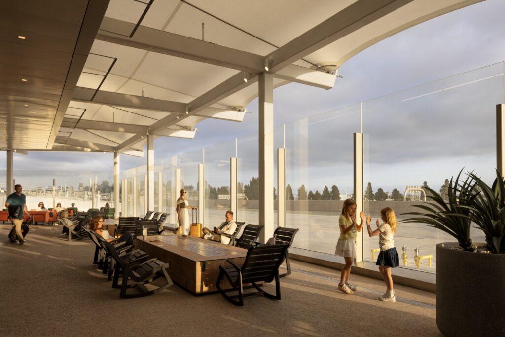 San Diego International Airport outdoor terrace.