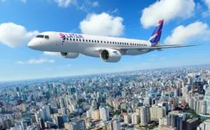 LATAM E195-E2 over San Paulo