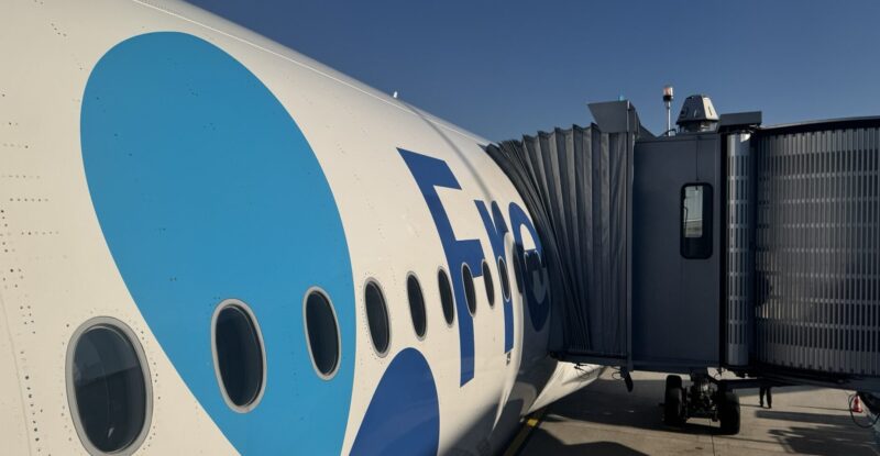 French Bee aircraft at the gate.