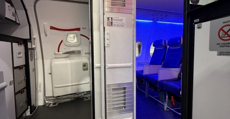 Southwest secondary cockpit barrier is pictured.