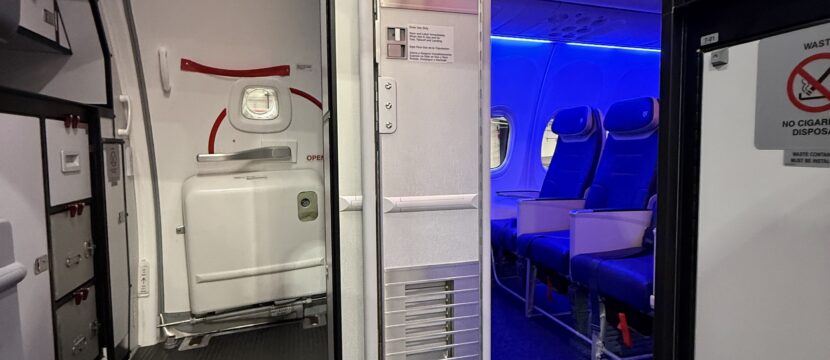 Southwest secondary cockpit barrier is pictured.