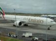 Emirates Boeing 777 lands in Cape Town