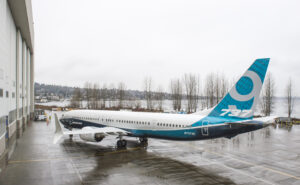 MAX 9 Parked Outside Renton Factory Doors