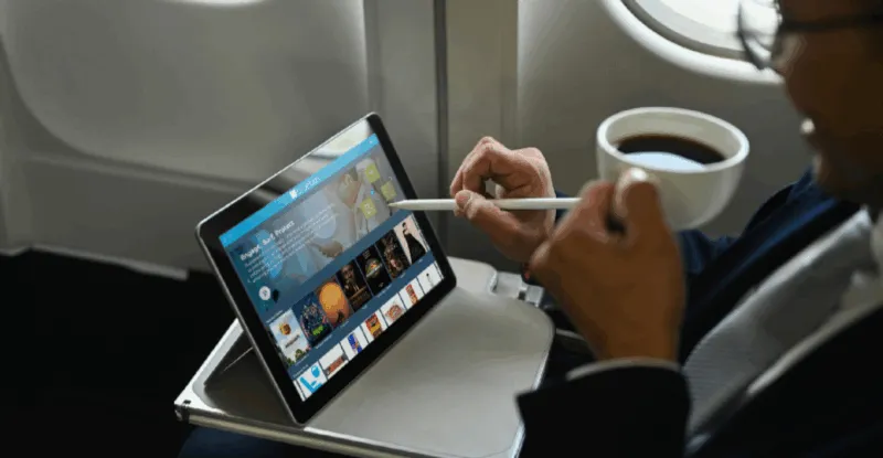 Bluebox's Blueview Cloud is being used in flight.
