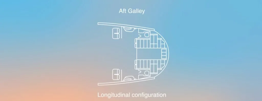 Boeing 777X Longitudinal aft galley configuration 