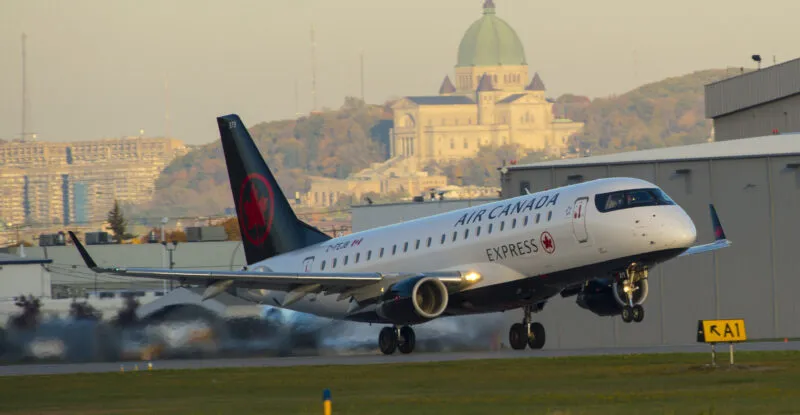 Air Canada Express E175 on takeoff