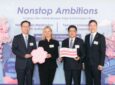 L-R - Kuo-Shian Lin, Administrative Deputy Minister, Ministry of Transportation and Communications; Chryssa Westerlund, Executive Vice President and Chief Revenue Officer, Metropolitan Washington Airports Authority; Wei Fuu Yang, Chairman, Taoyuan International Airport; Alan Hsiao-Lun Fan, President and CEO, Taoyuan International Airport
