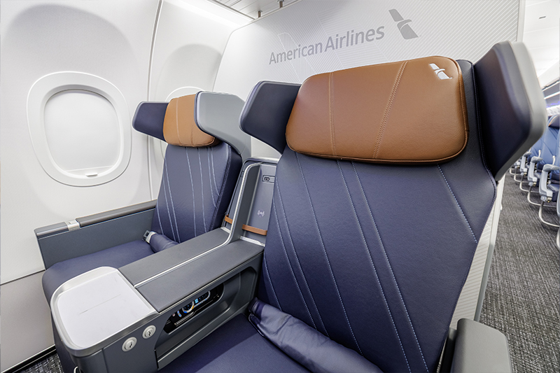 Premium Economy seats feature enhanced winged headrests for increased privacy