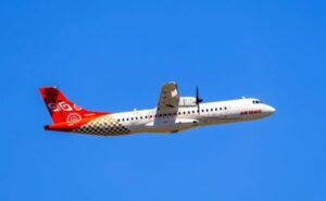 Air Tahiti ATR turboprop in flight