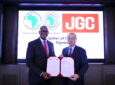 Executives from The African Development Bank and JGC Corporation showcase their new SAF agreement