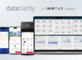 Data Clarity and Immfly data are being displayed on various electronic devices.